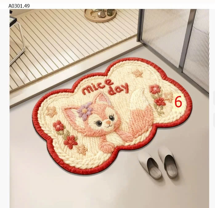 THẢM CHÂN HOẠ TIẾT 3D - sỉ 85k/set 2c chọn mẫu