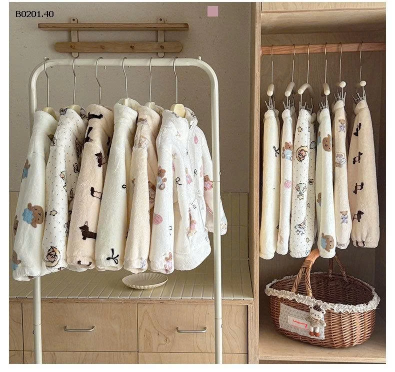 Bộ đồ ngủ mặc nhà cao cấp lót lông cừu kiểu Hàn Quốc- Giá sỉ  sz 90-140  : 207k sz M - L : 285k