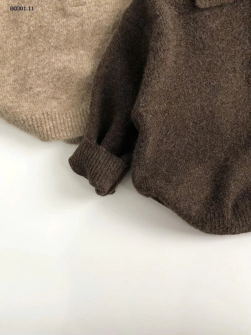 Áo len kiểu polo Hàn Quốc cho bé -Giá sỉ 207k