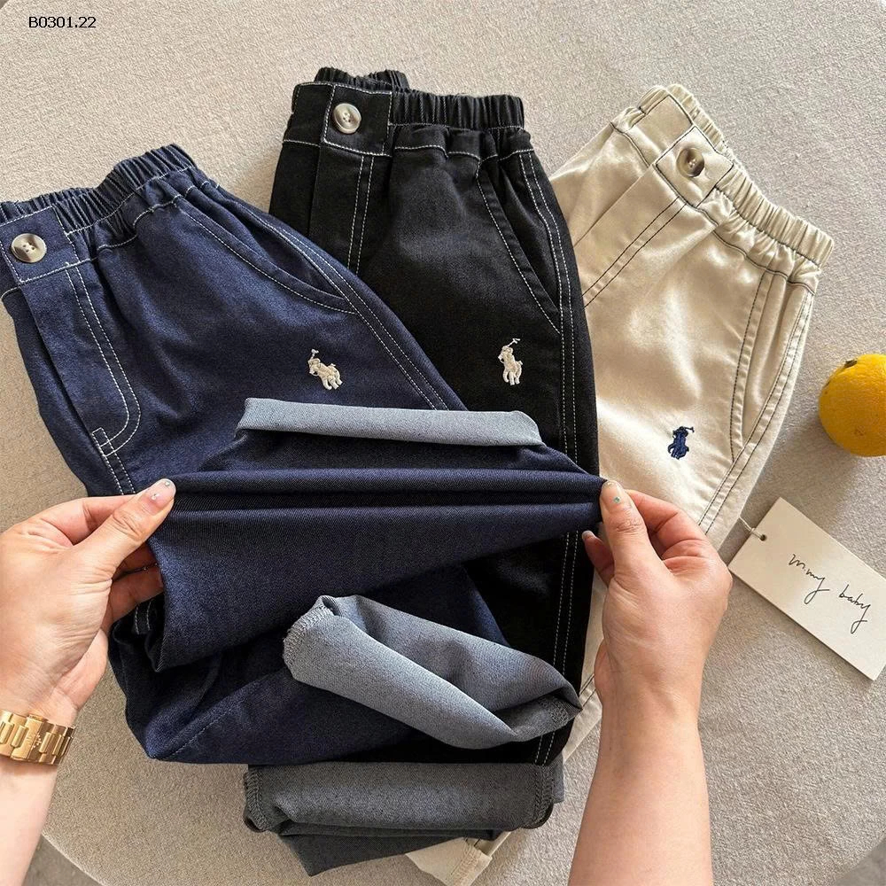 QUẦN JEAN THÊU NGỰA CHO BÉ-Giá sỉ 148k