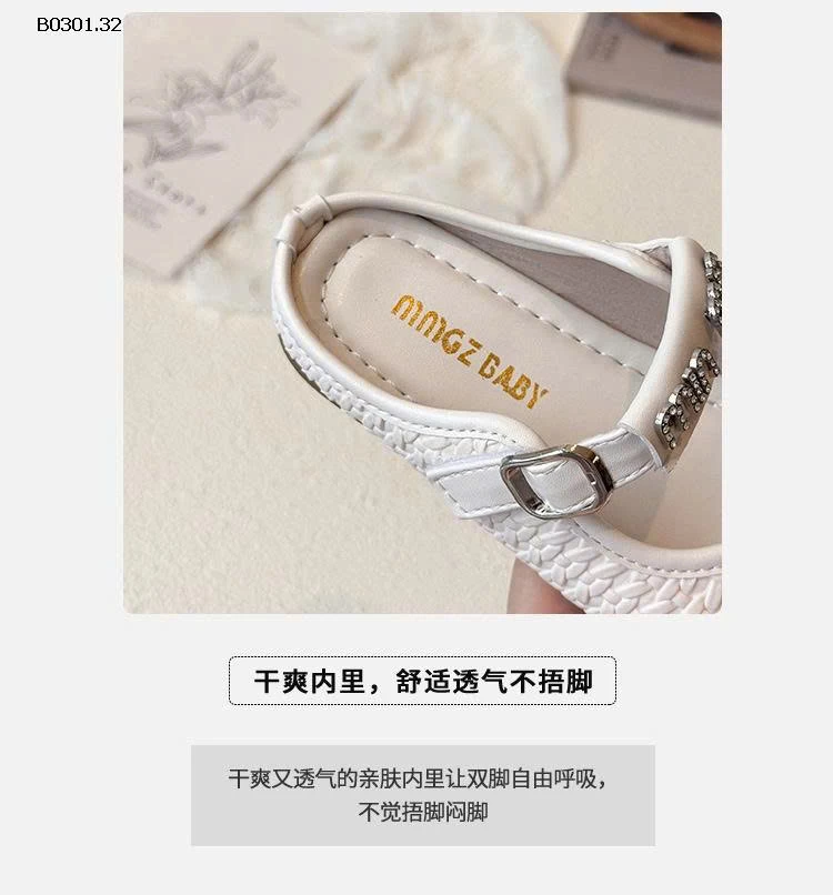 DÉP CÔNG CHÚA QUAI NGANG BG- Giá sỉ sz 23-28: 155k sz 29-34: 165k