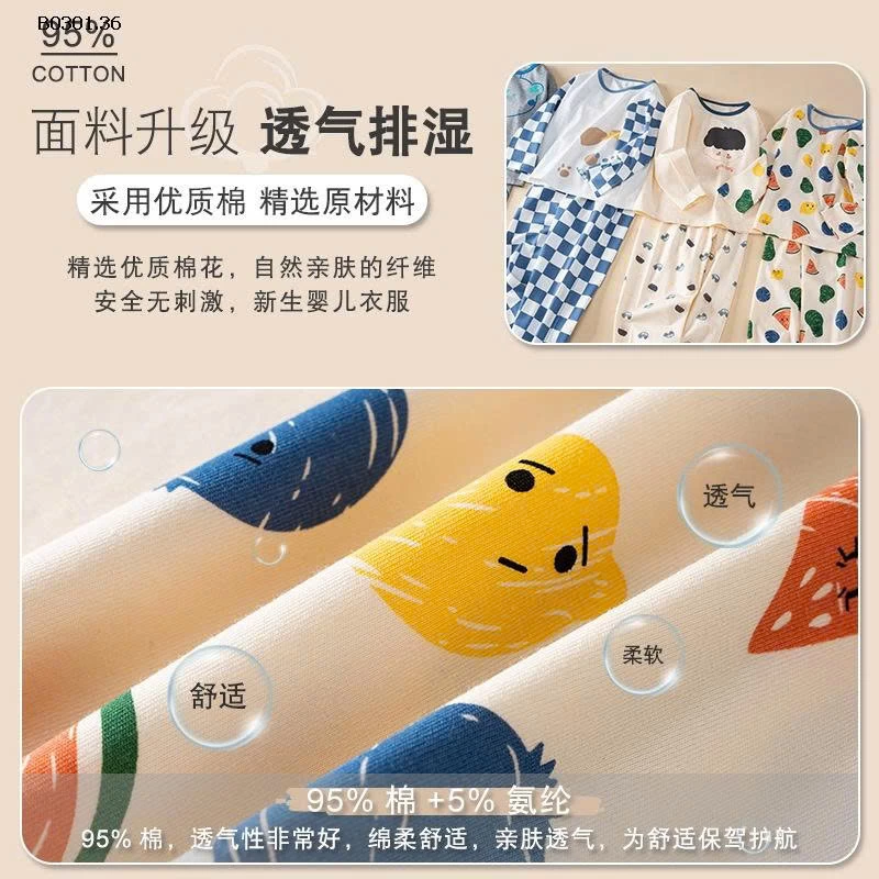 BỘ COTTON TRẺ EM HÀNG XUẤT  - sỉ 138k