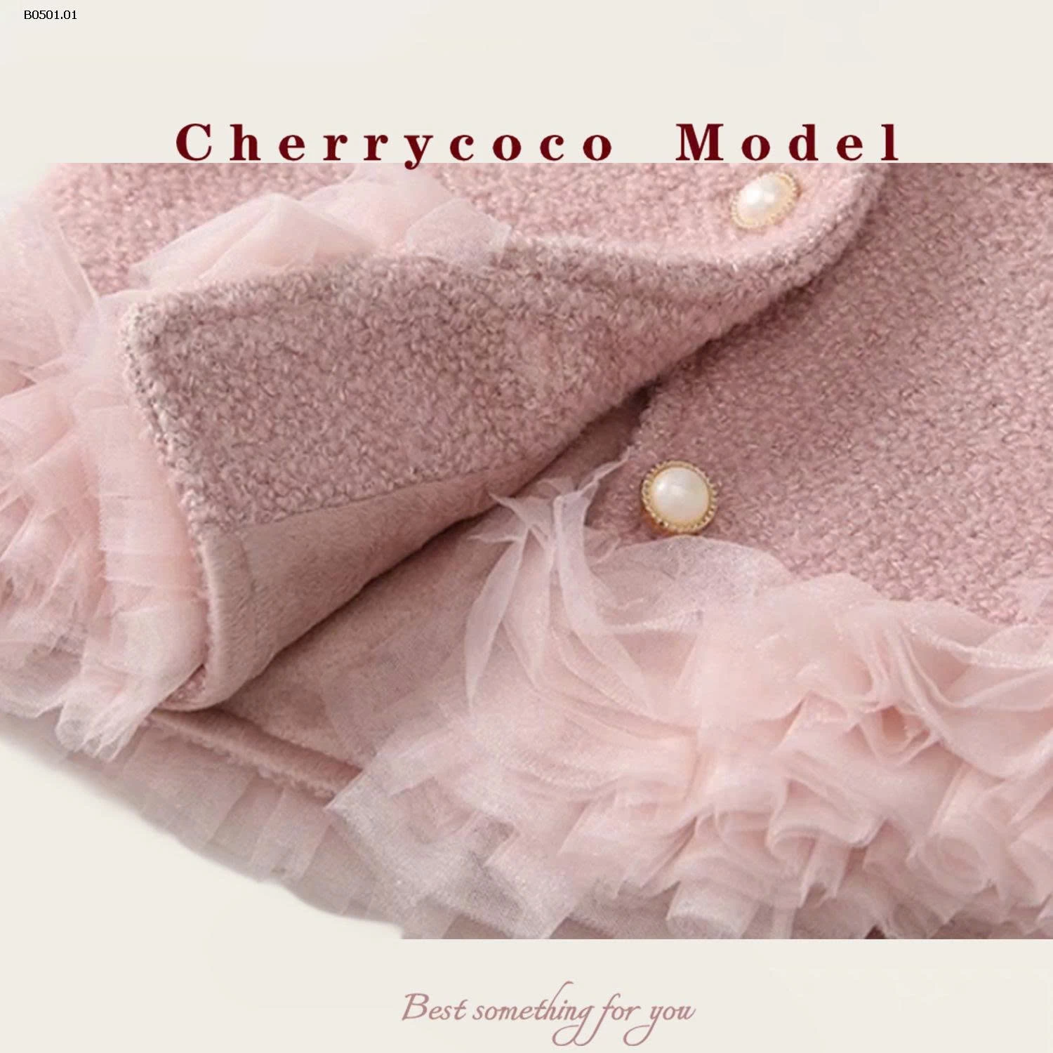 Bộ đồ mùa đông ba mảnh lấy cảm hứng từ Chanel dành cho bé gái-Giá sỉ 402k