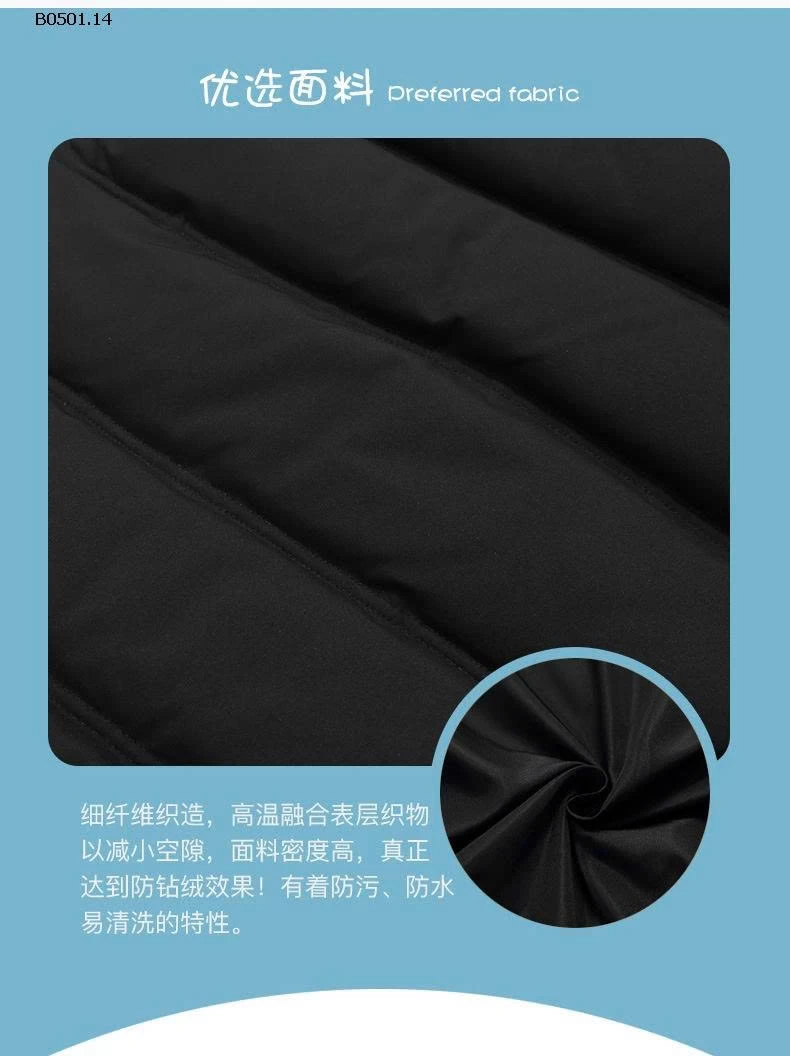 Áo phao dáng dài có mũ PP Elephant dày dặn, giữ ấm-Giá sỉ 407k