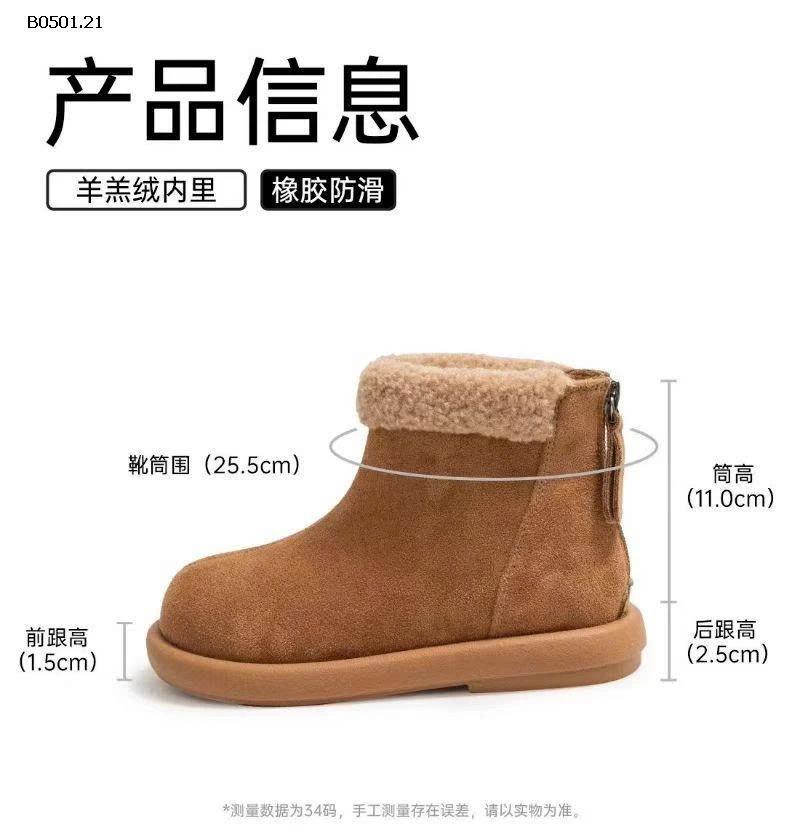 GIÀY BOOT CỔ LÔNG BG -Giá sỉ 145k