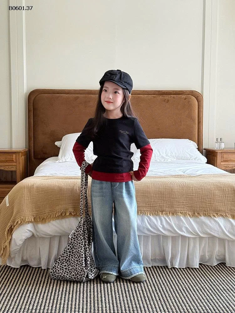 Quần jeans rách vá viền tua rua BG nhà Elmo Baby Kids  AMBB -Giá sỉ size 90-150 : 236k sz 160 : 256k sz 170 : 280k