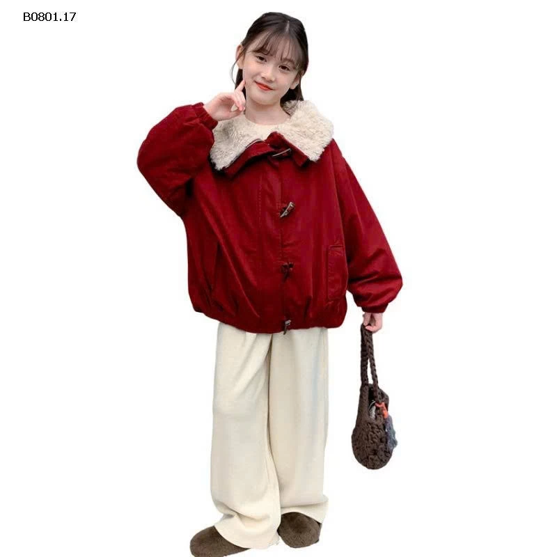 ÁO KHOÁC BÉ GÁI LÓT LÔNG ẤM-Giá sỉ 395k