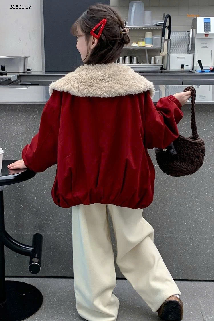 ÁO KHOÁC BÉ GÁI LÓT LÔNG ẤM-Giá sỉ 395k