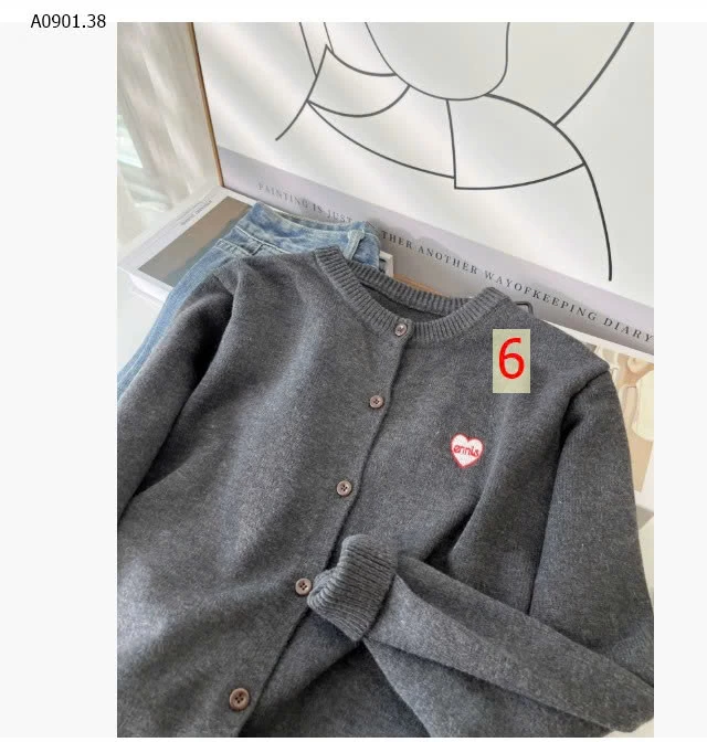 ÁO CARDIGAN LEN THÊU HÌNH TIM CHO NỮ sỉ 170k