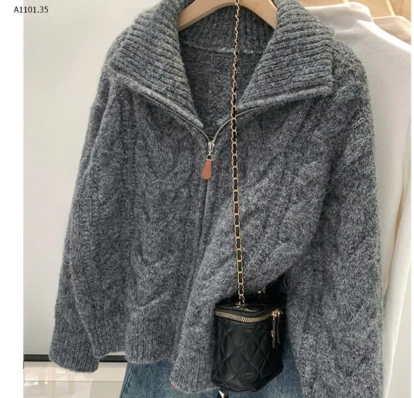 ÁO LEN LÔNG MỀM KHÓA KÉO - sỉ 200k