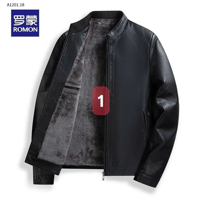 ÁO KHOÁC DA LÓT LÔNG NAM ROMON – SANG TRỌNG, LỊCH LÃM - Giá sỉ 530k