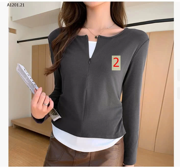 ÁO THUN KHÓA KÉO GIẢ 2 MẢNH- sỉ 140k