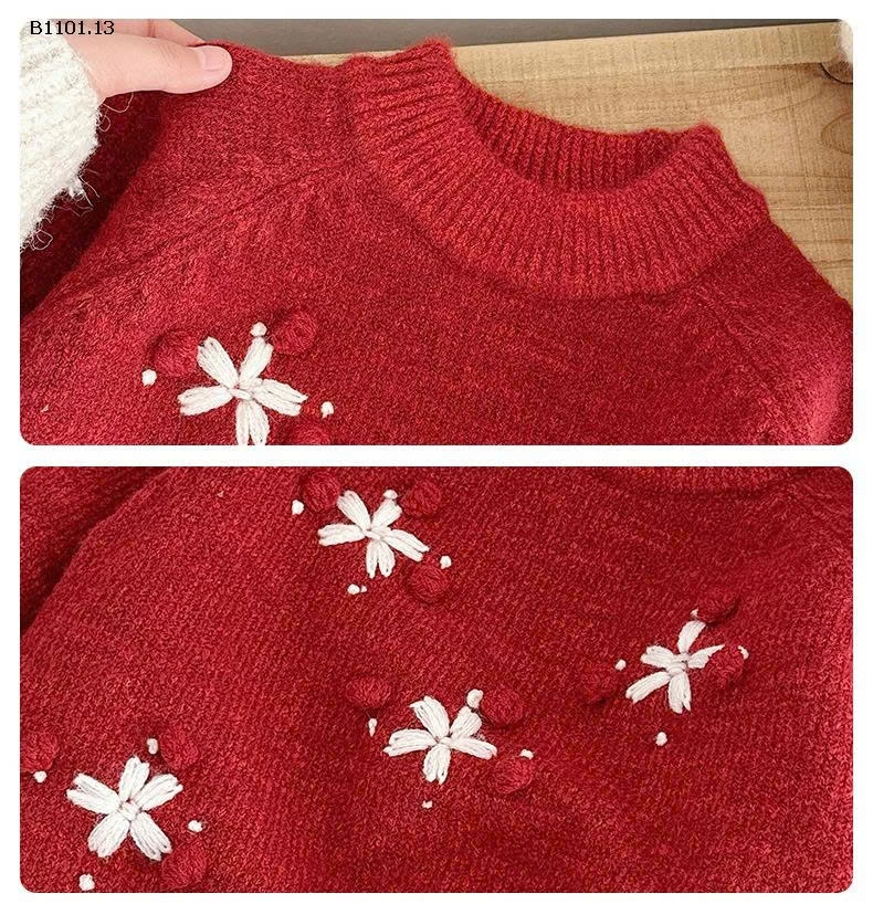  Áo len dệt kim cổ tròn mùa đông - giá sỉ 270k