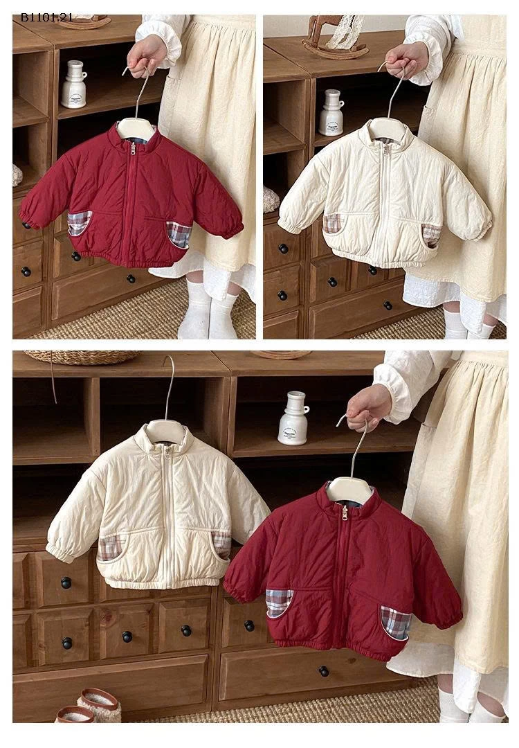 Áo khoác cotton mùa đông dày dặn hai mặt cho bé trai- giá sỉ 228k