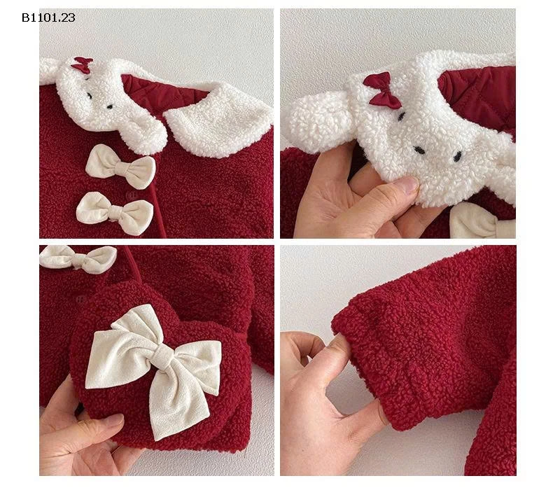 Bộ đồ lót lông cừu cho bé gái  - giá sỉ 250k