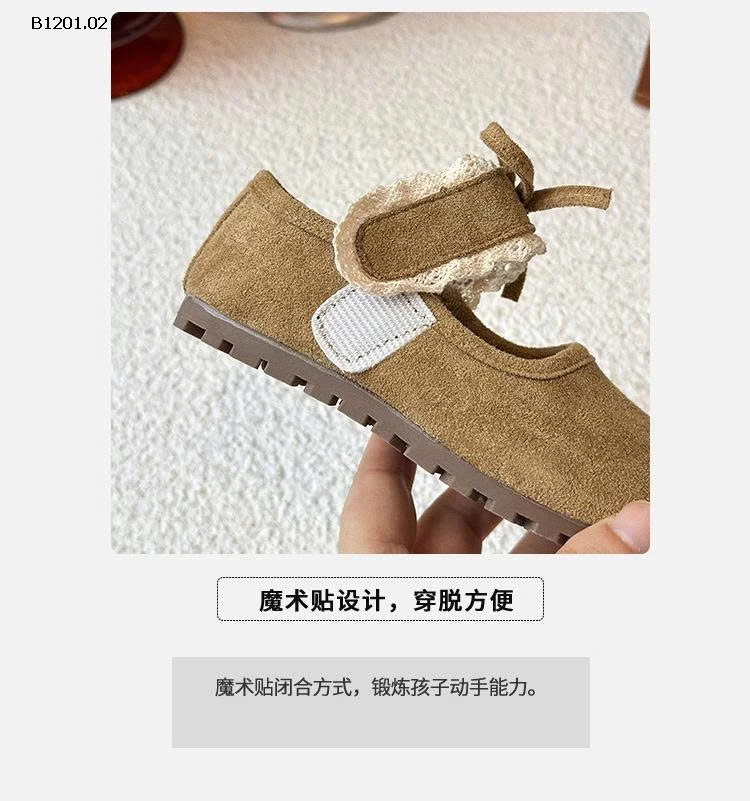 GIÀY DA LỘN MIX REN BG- Giá sỉ 21-25   125k 26-33  140k