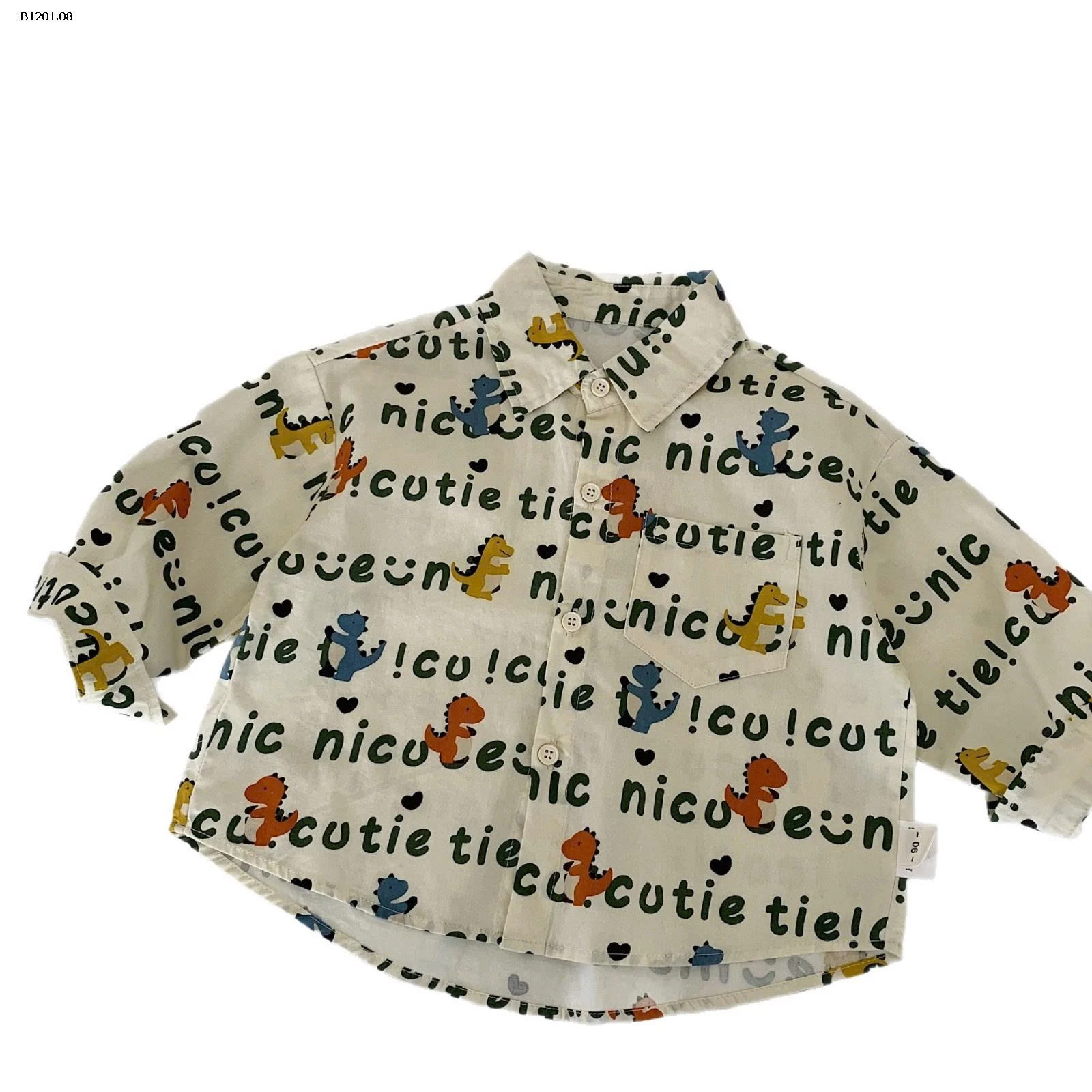 SƠ MI DÀI TAY IN HÌNH BT-Giá sỉ 156k