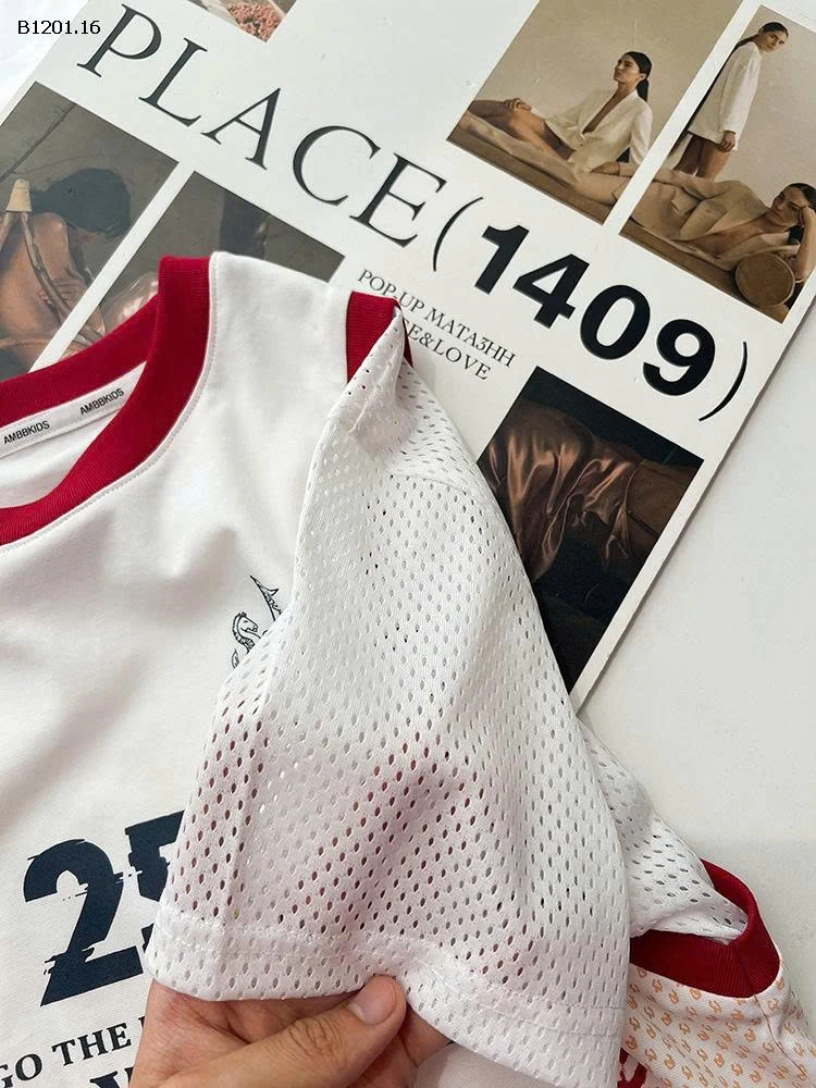 ÁO PHÔNG TAY LƯỚI CHO BÉ TRAI HÃNG AMBB -Giá sỉ  sz 90-150: 148k sz 160: 157k sz 170: 169k 