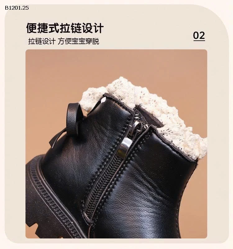 Giày boot mix ren trẻ em - sỉ 162k