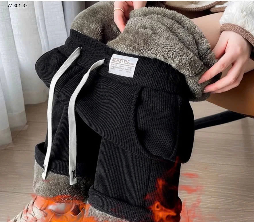 QUẦN ỐNG RỘNG LÓT NHUNG NỮ  - sỉ 143k