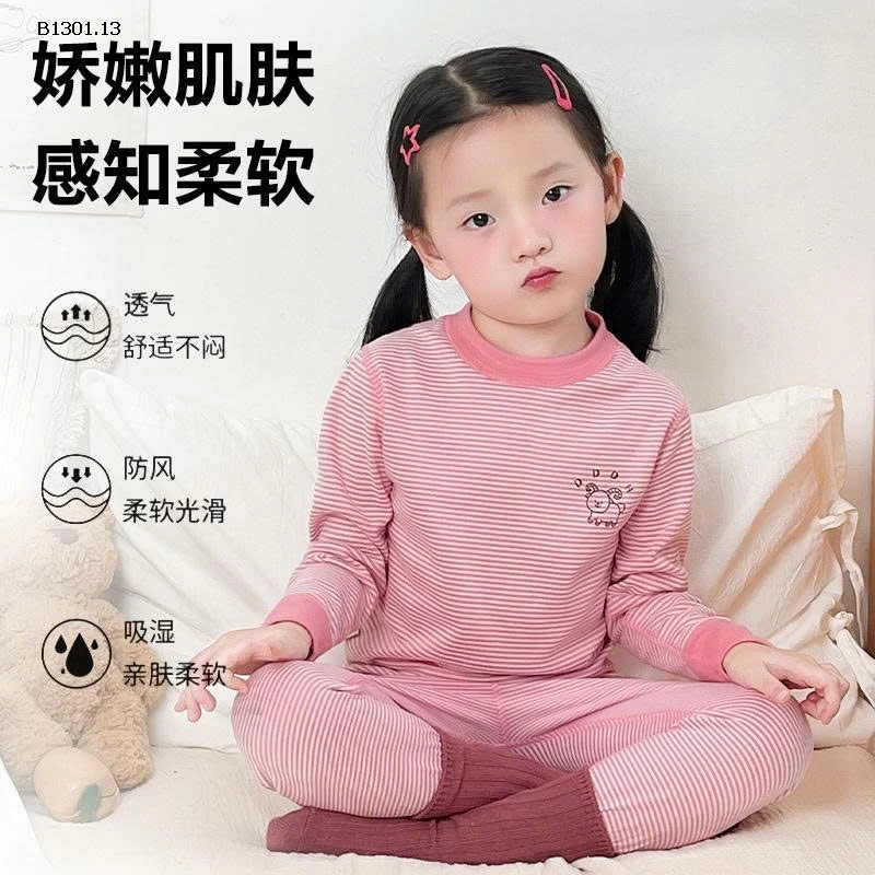 Áo giữ nhiệt kiểu Đức cho trẻ em, áo lót mùa đông kẻ sọc -Giá sỉ 92k