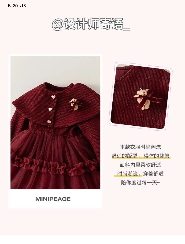 VÁY CHOÀNG ĐỎ BG -Giá sỉ 266k