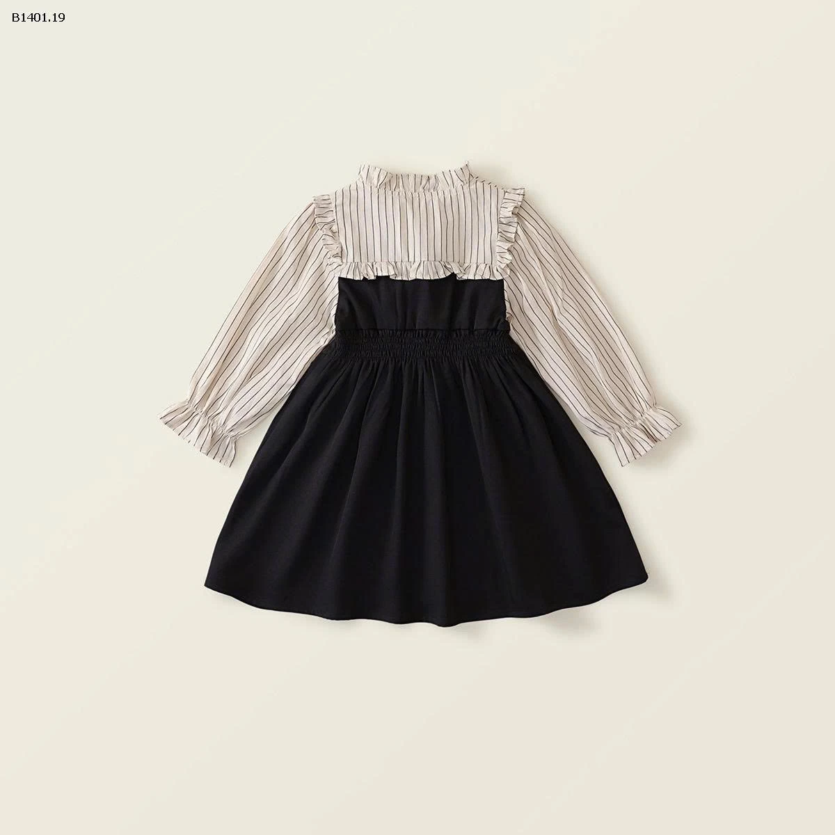 ĐẦM SƠ MI CỔ BÈO NƠ PREMIUM- sỉ 150k