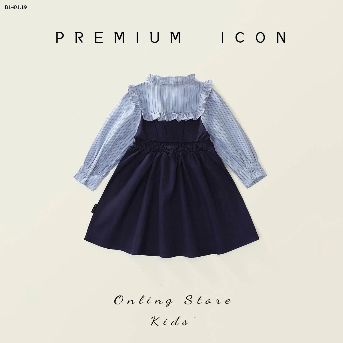 ĐẦM SƠ MI CỔ BÈO NƠ PREMIUM- sỉ 150k