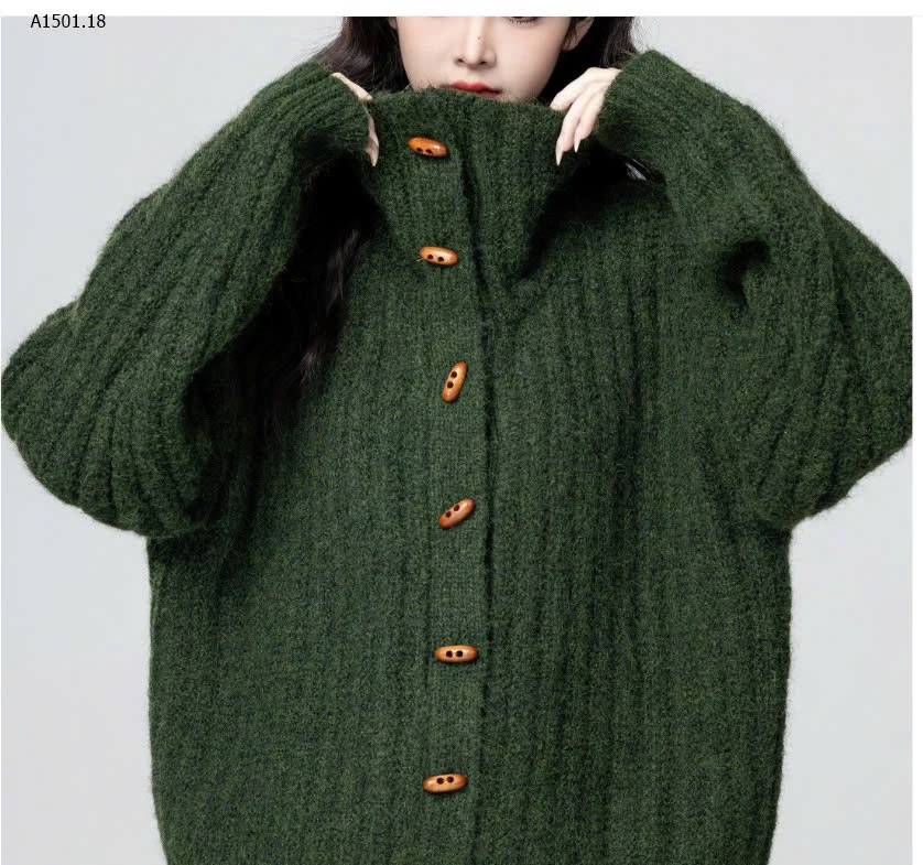 ÁO LEN CỔ CAO KHUY GỖ - sỉ 270k