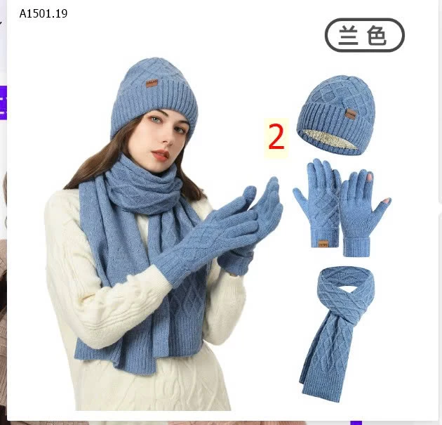 SET LEN KHĂN MŨ GĂNG - sỉ 199k