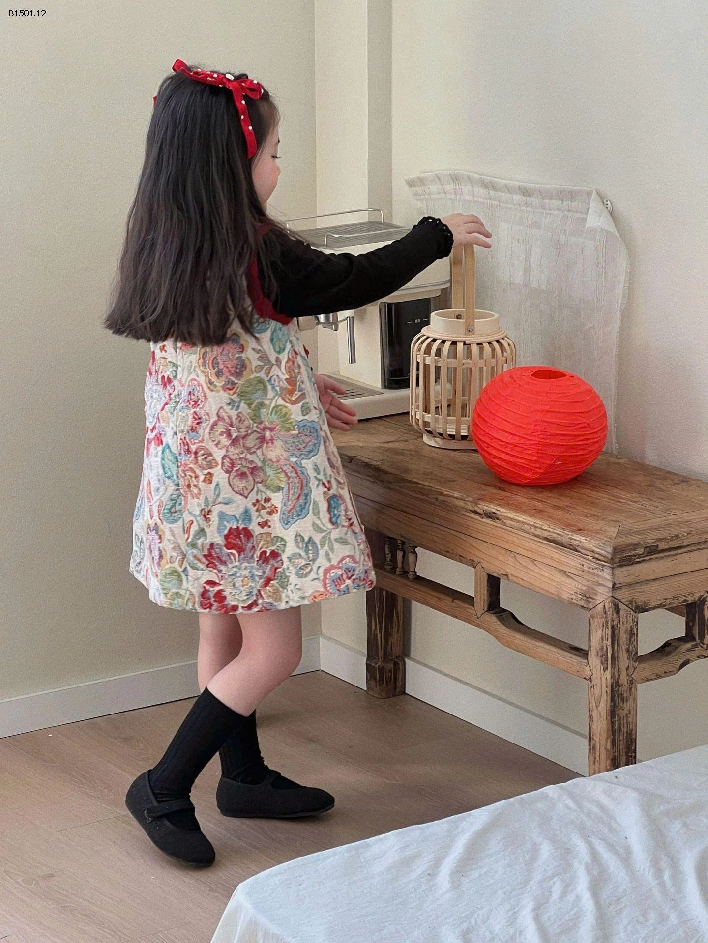 SET VÁY SƯỜN XÁM HOA GẤM BG-Giá sỉ  áo 168k  váy sườn xám #295k