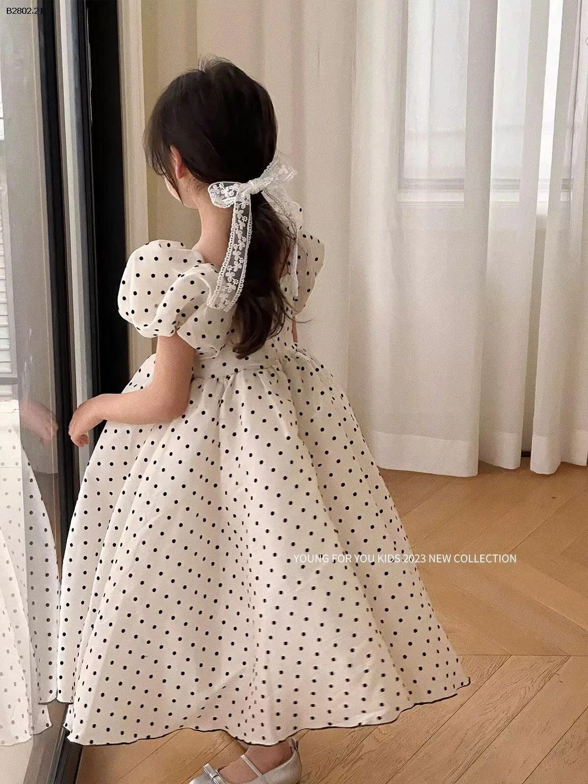 VÁY CÔNG CHÚA CHẤM BI BG- sỉ 215k