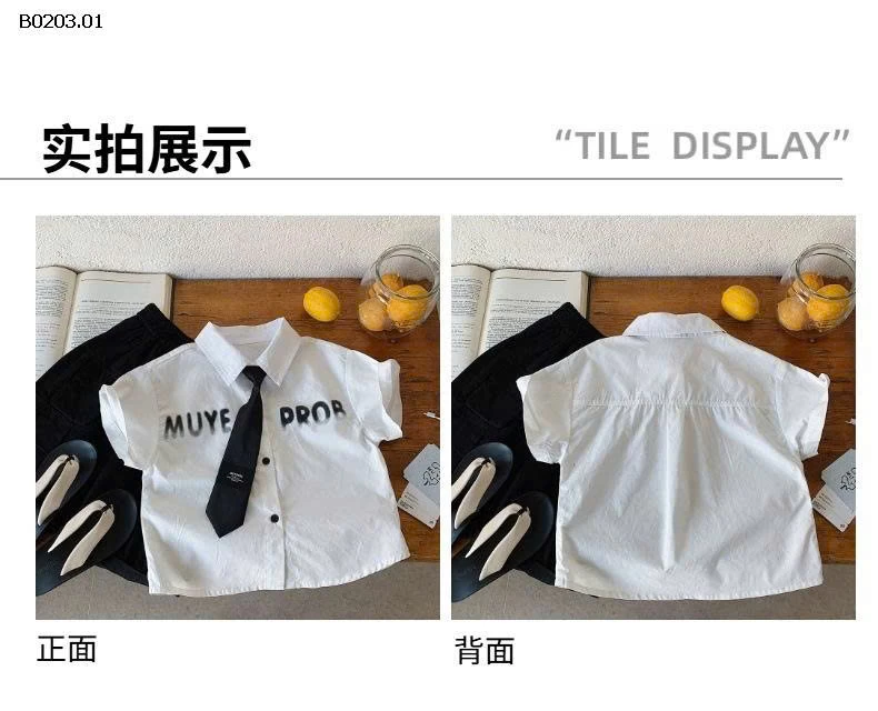 ÁO SƠ MÌ KÈM CÀ VẠT - sỉ 158k