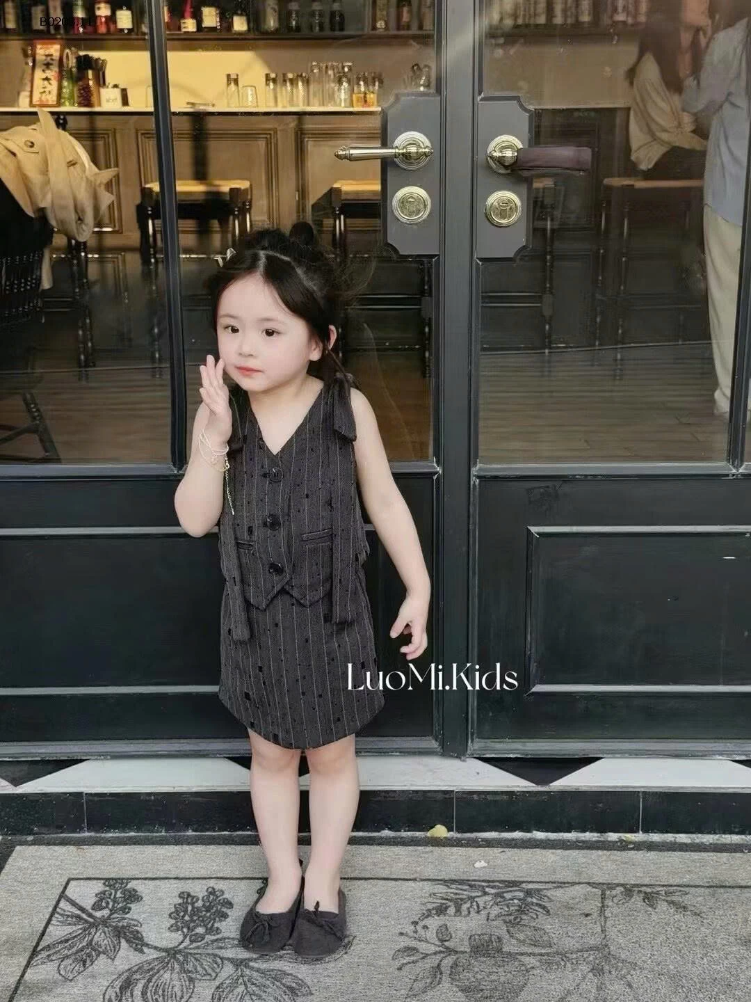 BỘ VÁY VEST KẺ BG- sỉ 196k