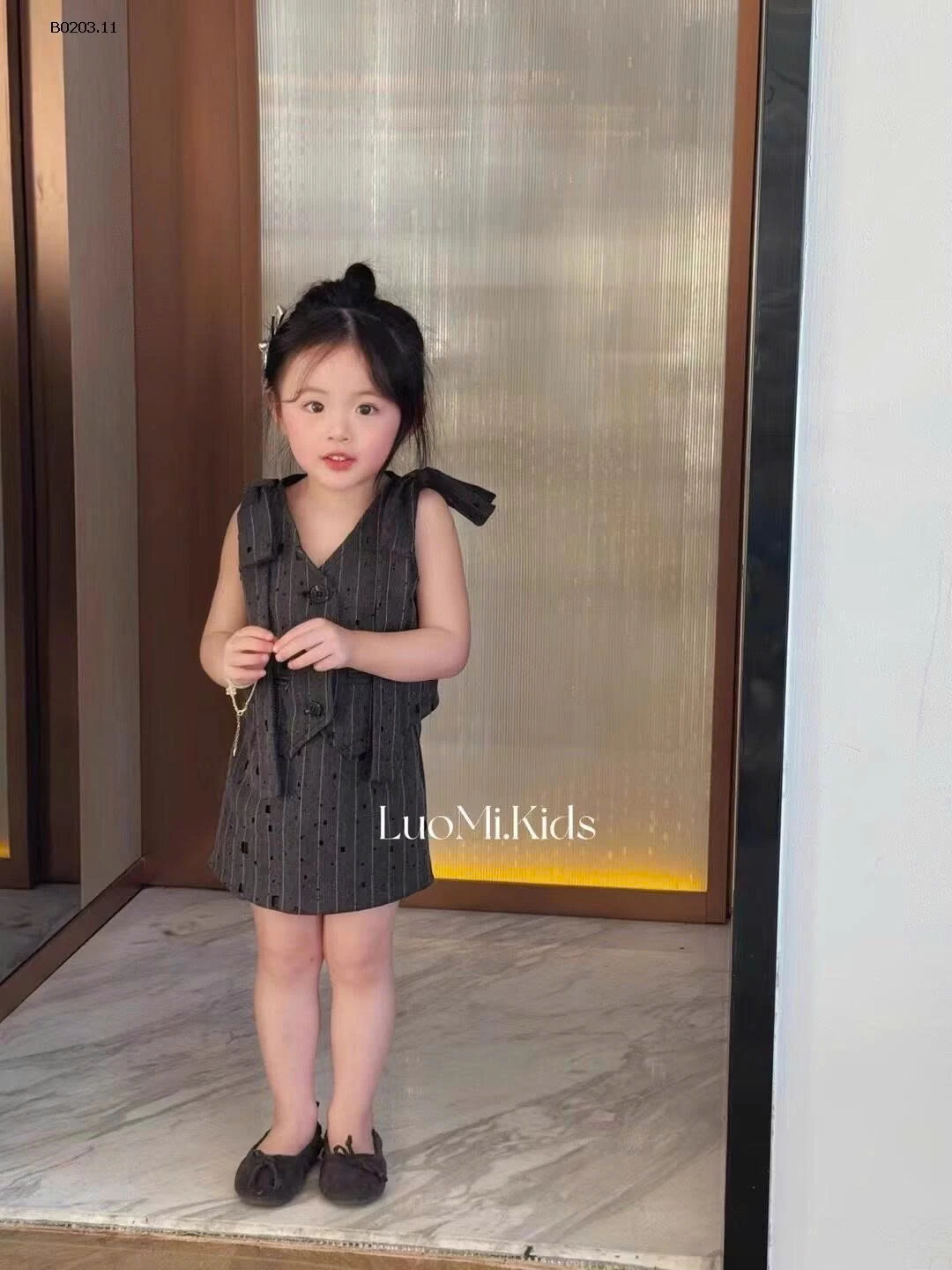 BỘ VÁY VEST KẺ BG- sỉ 196k