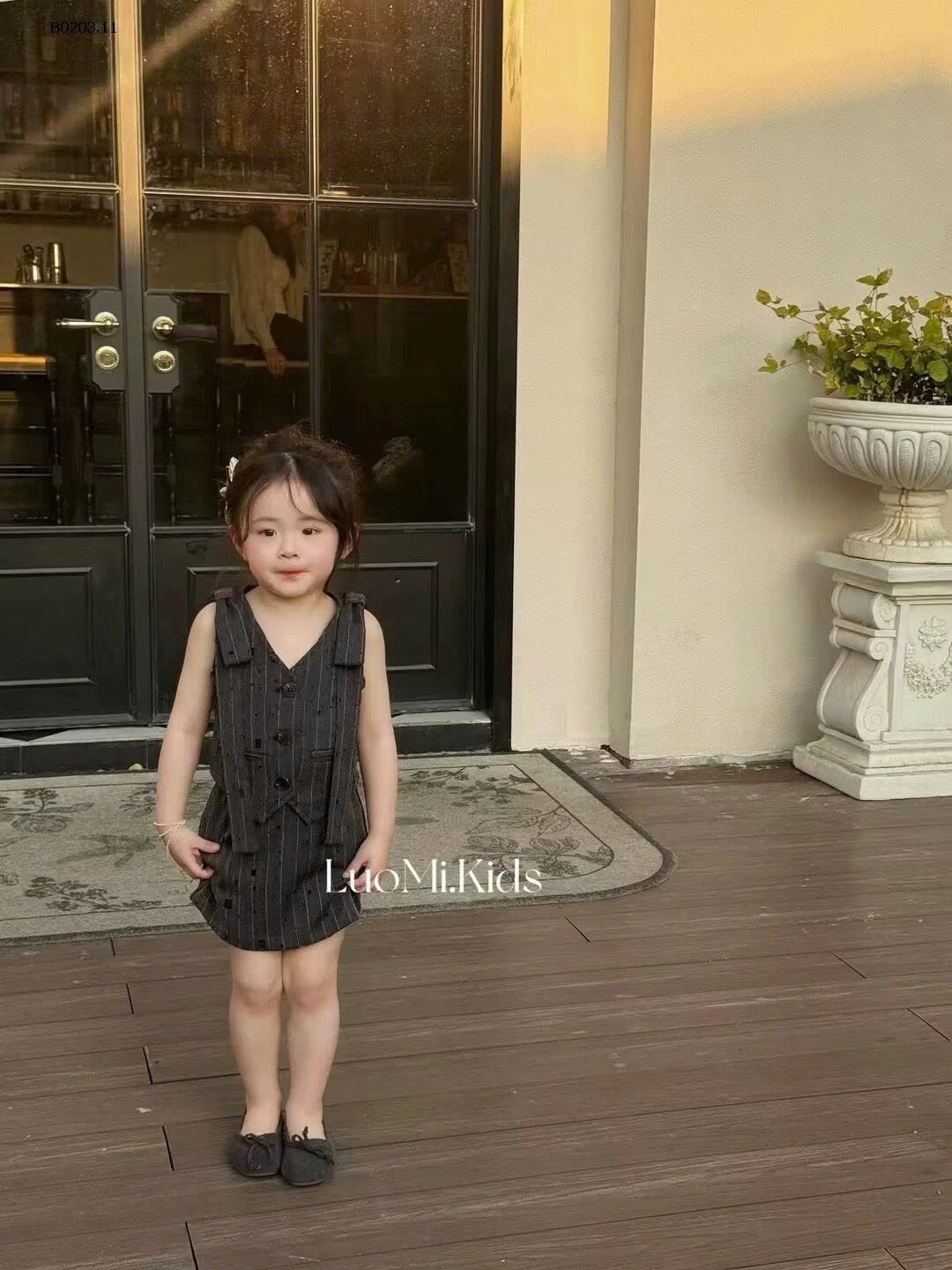 BỘ VÁY VEST KẺ BG- sỉ 196k