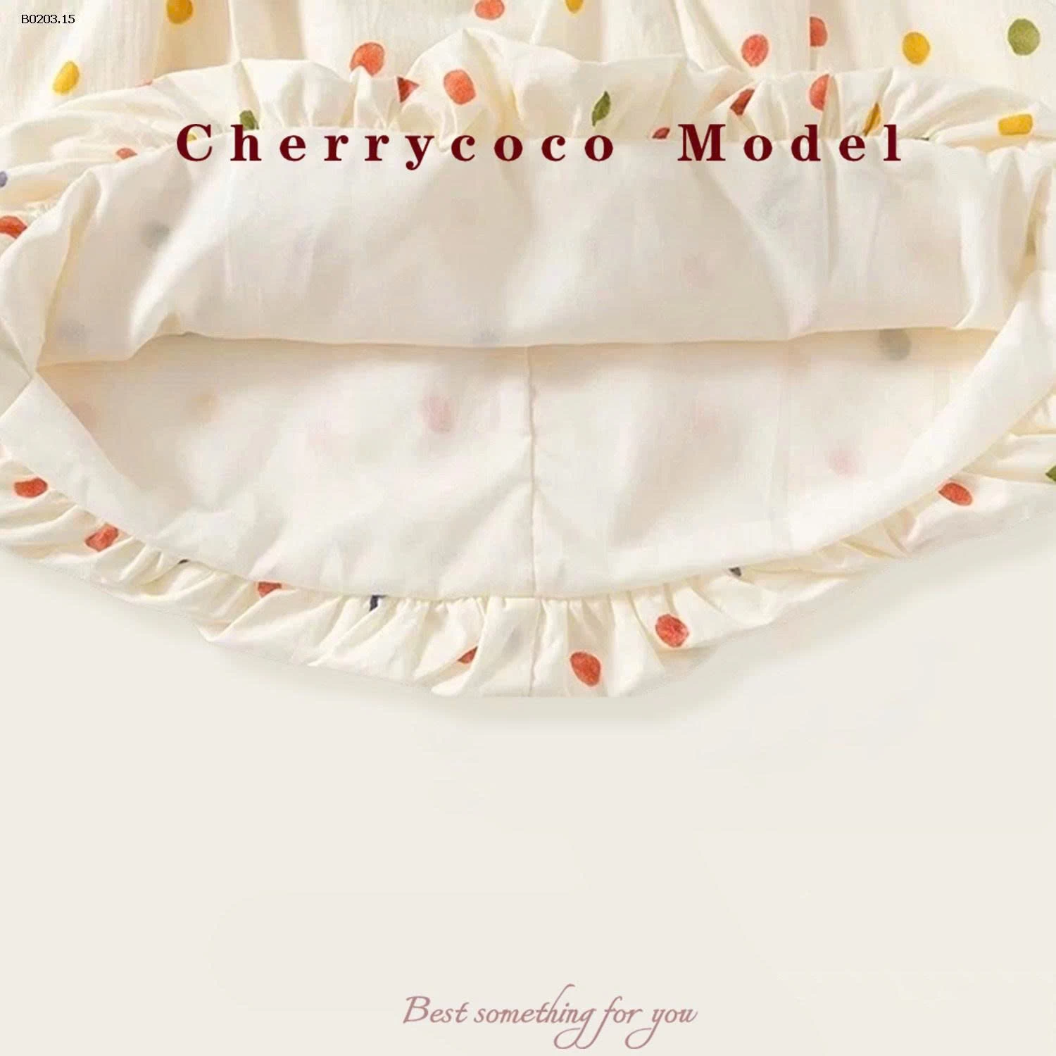 VÁY CHẤM BI HỌA TIẾT TRÁI TIM CHERRYCOCO- sỉ 192k