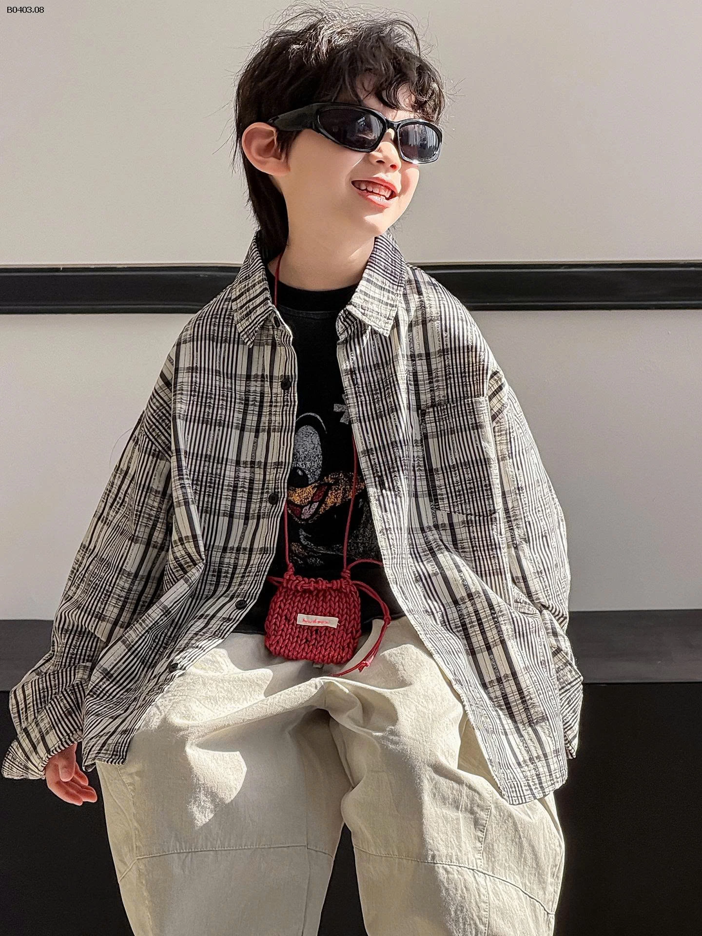 ÁO SƠ MI KẺ CHO BT  - sỉ 90-140: 190k 150-160: 199k 