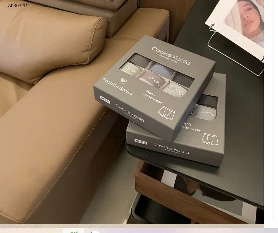 HỘP 6 QUẦN BOXER Cookie Koala NAM- sỉ 235k