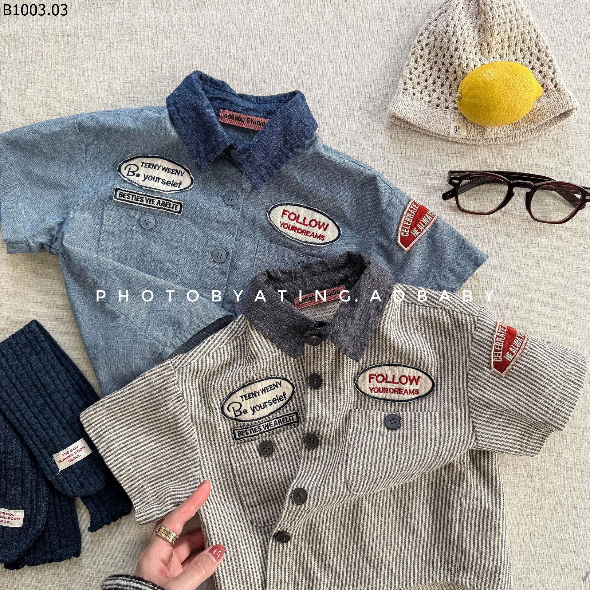 SƠ MI TAG NGỰC ADBABY Giá sỉ 194k