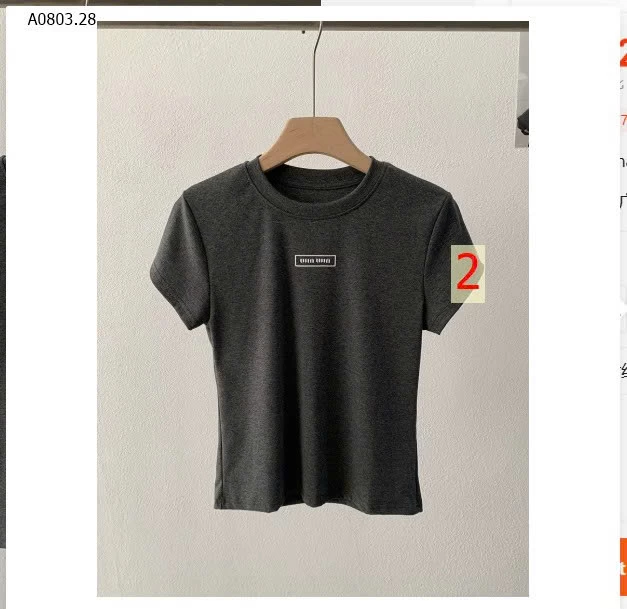 ÁO THUN BOZIP CỔ TRÒN MIUMIU sỉ 130k