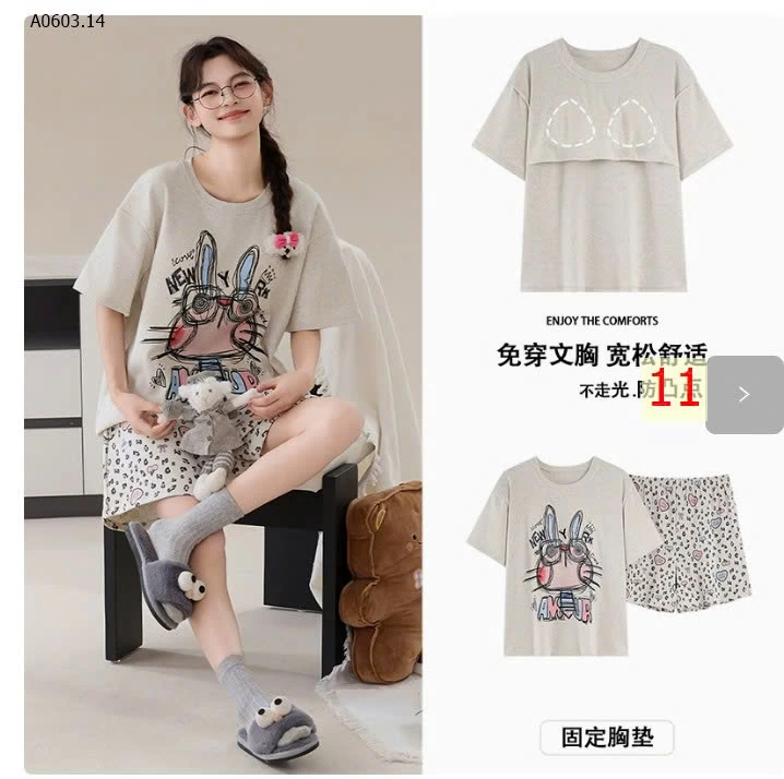 BỘ MẶC NHÀ NỮ KÈM BRA - sỉ 250k