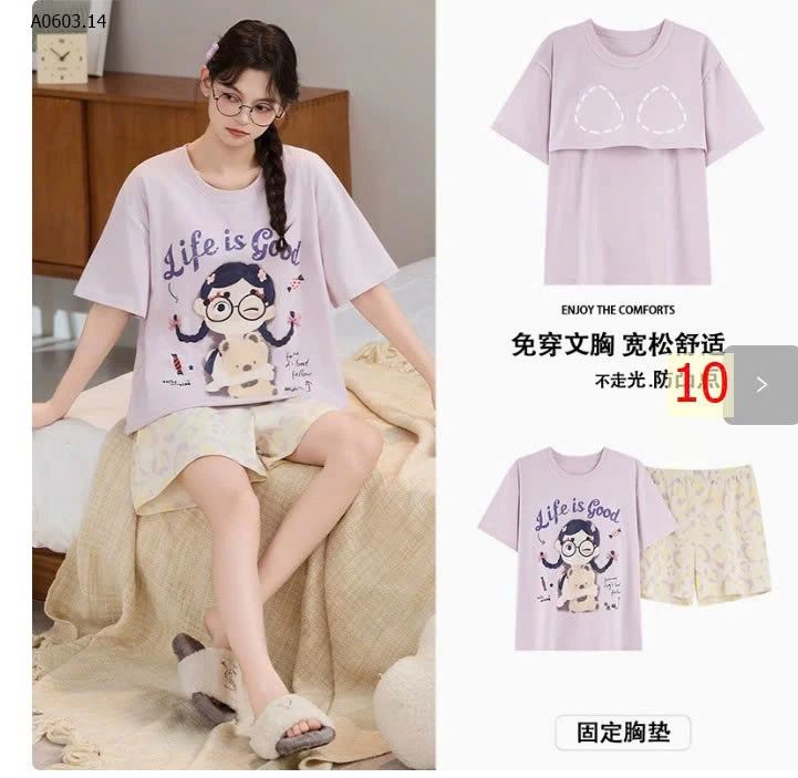 BỘ MẶC NHÀ NỮ KÈM BRA - sỉ 250k