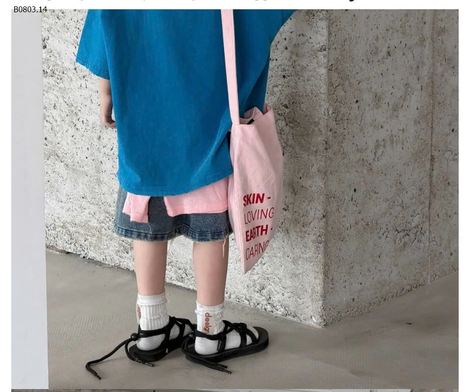 ÁO THUN XANH MIX SHORT VẢY SƠN- Giá sỉ áo 185k, quần 195k