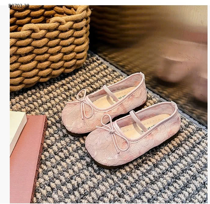 GIÀY BÚP BÊ LƯỚI THÊU BÉ GÁI-Giá sỉ sz 21-25 giá 119k sz 26-30 giá 129 sz 31-34 giá 139k