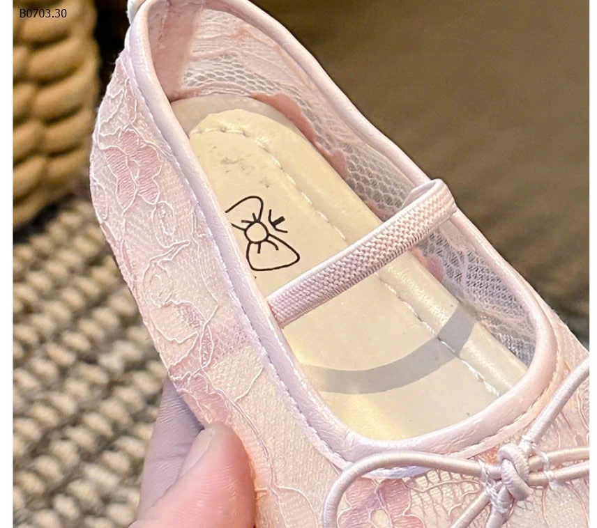 GIÀY BÚP BÊ LƯỚI THÊU BÉ GÁI-Giá sỉ sz 21-25 giá 119k sz 26-30 giá 129 sz 31-34 giá 139k