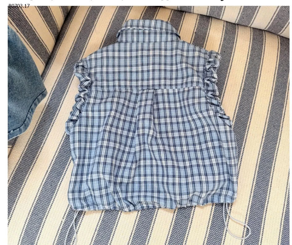 SƠ MI CARO MIX CV JEANS ĐUÔI CÁ-Giá sỉ sơ mi giá 147k, cv giá 192k