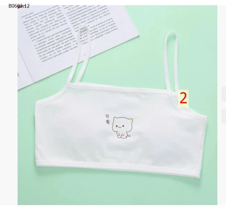 SET 4C ÁO LÓT CHO BÉ GÁI MỚI LỚN -Giá sỉ 86k/set 4c mix màu