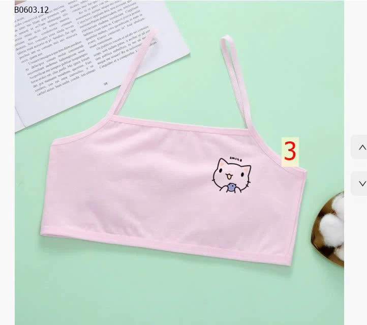 SET 4C ÁO LÓT CHO BÉ GÁI MỚI LỚN -Giá sỉ 86k/set 4c mix màu