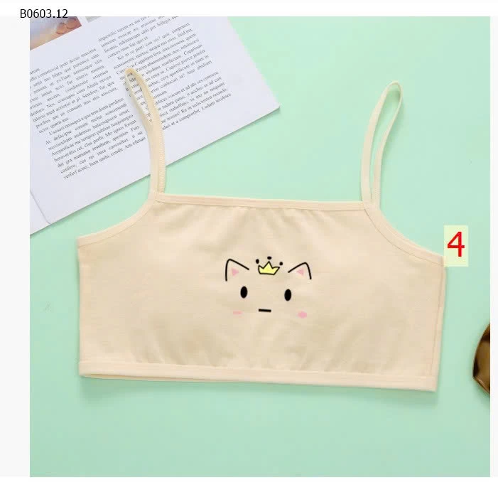 SET 4C ÁO LÓT CHO BÉ GÁI MỚI LỚN -Giá sỉ 86k/set 4c mix màu